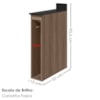 Balcao Com Tampo Nicho Guardanapeiro MDF 15 cm Kali 1221522 Carvalho TOQ Nicioli