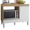 Balcao Com Tampo Para Cooktop 105 cm Carla Amendoa Branco REAJL Moveis