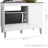 Balcao Com Tampo Para Cooktop 105 cm Carla Branco REAJL Moveis