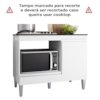 Balcao Com Tampo Para Cooktop 105 cm Carla Branco REAJL Moveis