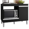 Balcao Com Tampo Para Cooktop 105 cm Carla Preto REAJL Moveis