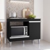 Balcao Com Tampo Para Cooktop 105 cm Carla Preto REAJL Moveis
