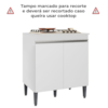 Balcao Com Tampo Para Cooktop 2 PT 79 cm Andreia Branco REAJL Moveis