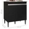 Balcao Com Tampo Para Cooktop 2 PT 79 cm Andreia Preto REAJL Moveis