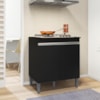 Balcao Com Tampo Para Cooktop 2 PT 79 cm Andreia Preto REAJL Moveis