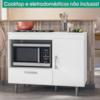 Balcao Com Tampo Para Cooktop 4 Bocas 1 Porta 105 cm Alecrim Branco POLIMAN