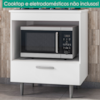Balcao Com Tampo Para Cooktop 4 Bocas 72 cm Alecrim Branco POLIMAN