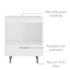 Balcao Com Tampo Para Cooktop 4 Bocas 72 cm Alecrim Branco POLIMAN