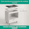 Balcao Com Tampo Para Cooktop 4 Bocas 72 cm Alecrim Branco POLIMAN