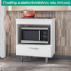 Balcao Com Tampo Para Cooktop 4 Bocas 72 cm Alecrim Branco POLIMAN