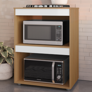 Balcao Com Tampo Para Forno e Cooktop 75 cm Adriana Amendoa Branco REAJL