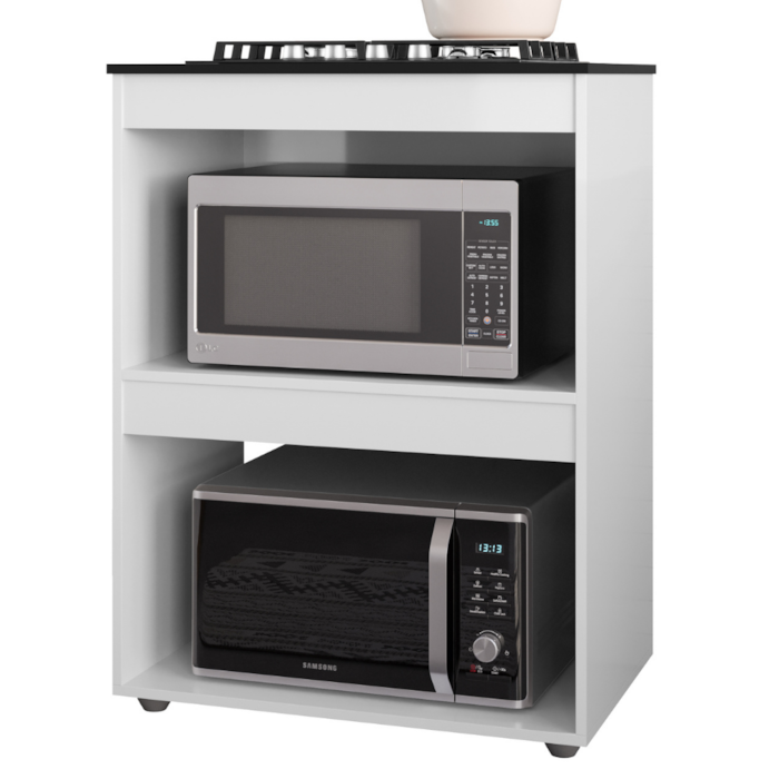 Balcao Com Tampo Para Forno e Cooktop 75 cm Adriana Branco REAJL