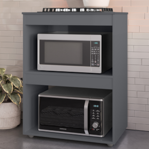 Balcao Com Tampo Para Forno e Cooktop 75 cm Adriana Cinza REAJL