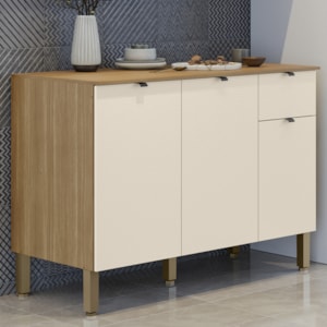 Balcao Cozinha 120 cm MDF Vert Plus Freijo Soft KTP