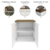 Balcao Escritorio 2 Portas 70 cm Olmo Branco Artany