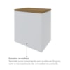 Balcao Escritorio 2 Portas 70 cm Olmo Branco Artany
