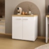 Balcao Escritorio 2 Portas 70 cm Olmo Branco Artany