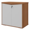 Balcao Escritorio 2 Portas Prateleira Ajustavel 74 cm Freijo Branco Artany