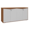 Balcao Escritorio 4 Portas 147 cm Freijo Branco Artany