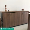 Balcao Escritorio 4 Portas 147 cm Nogal Preto Artany