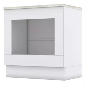 Balcao Forno Embutir Tampo Cooktop 80 cm Americana Branco Calcare Henn Balcao Forno Embutir Tampo Cooktop 80 cm Americana Branco Calcare Henn