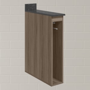 Balcao Guardanapeiro Com Tampo 15 cm MDF Kali 12215 Carvalho Toq Nicioli