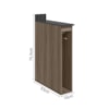 Balcao Guardanapeiro Com Tampo 15 cm MDF Kali 12215 Carvalho Toq Nicioli