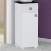 Balcao Multiuso 1 Porta 35 cm Karol Branco Preto REAJL Moveis