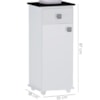 Balcao Multiuso 1 Porta 35 cm Karol Branco Preto REAJL Moveis