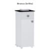 Balcao Multiuso 1 Porta 35 cm Karol Branco Preto REAJL Moveis