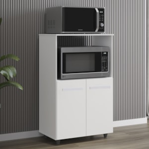 Balcao Multiuso 2 Fornos 60 cm Tais Branco Mobbs