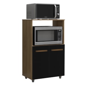 Balcao Multiuso 2 Fornos 60 cm Tais Savana Preto Mobbs Balcao Multiuso 2 Fornos 60 cm Tais Savana Preto Mobbs