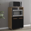 Balcao Multiuso 2 Fornos 60 cm Tais Savana Preto Mobbs