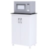 Balcao Multiuso 2 Portas 59 cm Vitoria Branco Preto REAJL Moveis