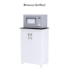 Balcao Multiuso 2 Portas 59 cm Vitoria Branco Preto REAJL Moveis
