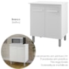 Balcao Multiuso 75 cm 2 Portas 9240 Branco Mobbs