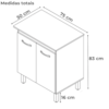 Balcao Multiuso 75 cm 2 Portas 9240 Branco Mobbs
