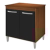 Balcao Multiuso 75 cm 2 Portas 9240 Savana Preto Mobbs