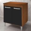 Balcao Multiuso 75 cm 2 Portas 9240 Savana Preto Mobbs