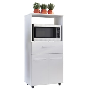 Balcao Multiuso Forno 2P 1G 60 cm Luna Branco Mobbs