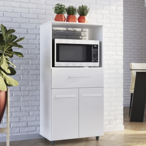 Balcao Multiuso Forno 2P 1G 60 cm Luna Branco Mobbs