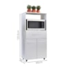 Balcao Multiuso Forno 2P 1G 60 cm Luna Branco Mobbs