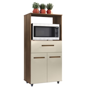 Balcao Multiuso Forno 2P 1G 60 cm Luna Savana Off White Mobbs