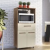 Balcao Multiuso Forno 2P 1G 60 cm Luna Savana Off White Mobbs