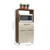 Balcao Multiuso Forno 2P 1G 60 cm Luna Savana Off White Mobbs