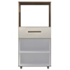 Balcao Multiuso Forno 2P 1G 60 cm Luna Savana Off White Mobbs