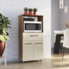 Balcao Multiuso Forno 2P 1G 60 cm Luna Savana Off White Mobbs