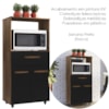 Balcao Multiuso Forno 2P 1G 60 cm Luna Savana Preto Mobbs