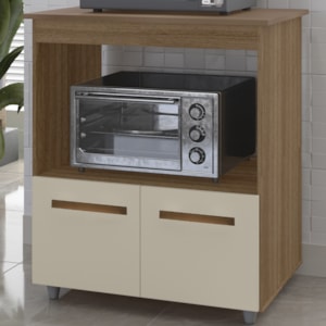 Balcao Multiuso Forno 2P 75 cm Angela Savana Off White Mobbs