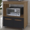 Balcao Multiuso Forno 2P 75 cm Angela Savana Preto Mobbs